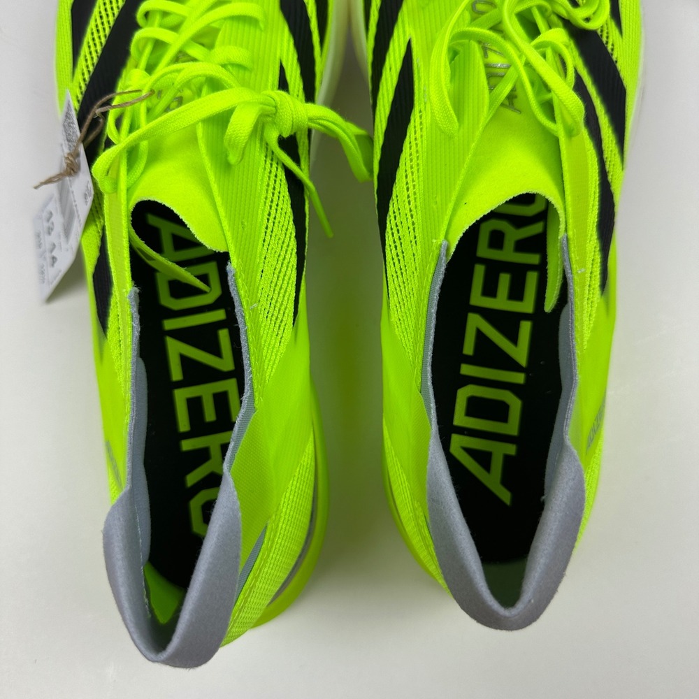 Adidas Adizero Avanti Track Spikes Mens Neon Yellow Black Distance Racing Shoes - Picture 7 of 8